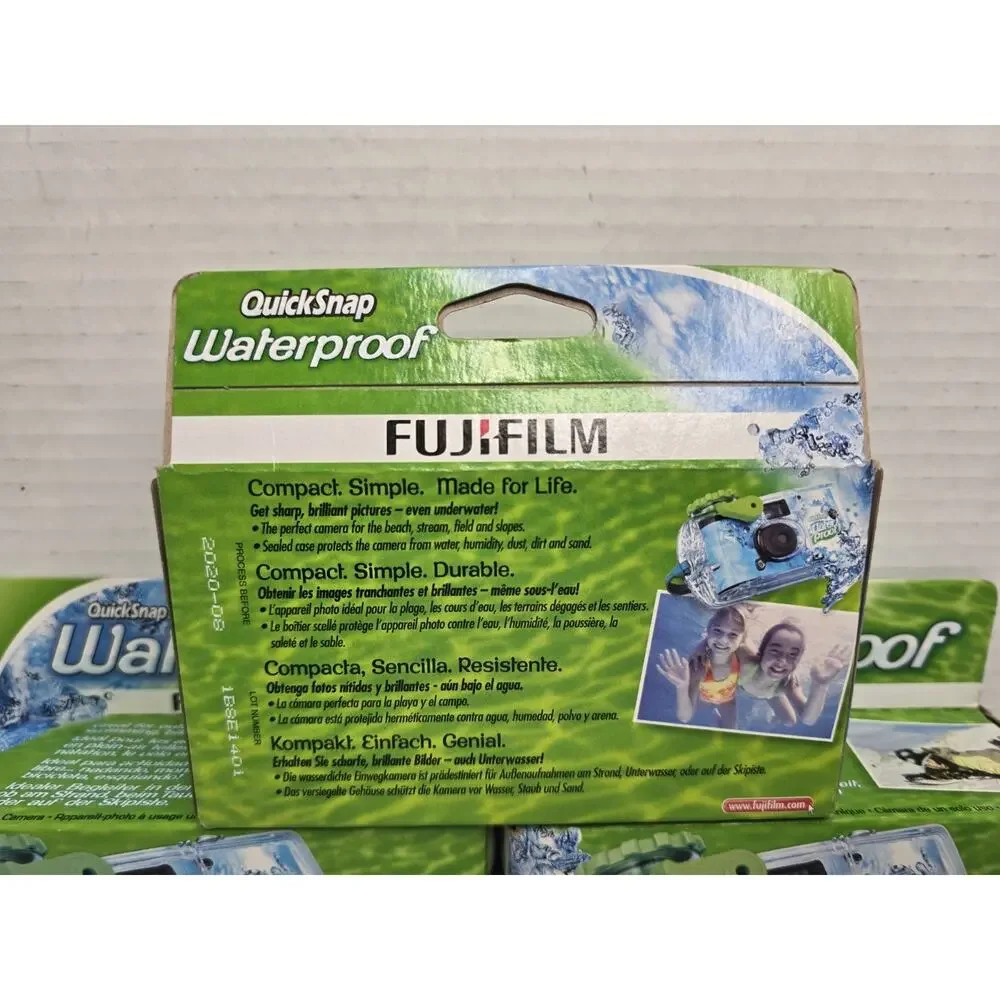 3x Fujifilm Quick Snap Waterproof Disposable Camera w/ 27 Exposures - Exp 8/2020